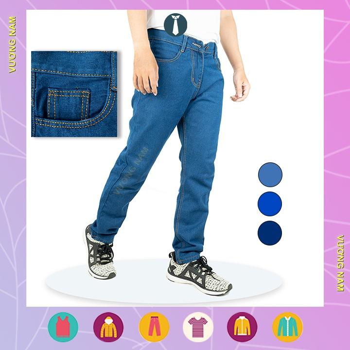 Quần jean nam ống suông trung niên chất bò trơn đẹp big size