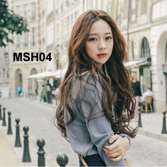 Bộ Tóc Giả Dài Xoăn Nhẹ MHS04 mã số 036