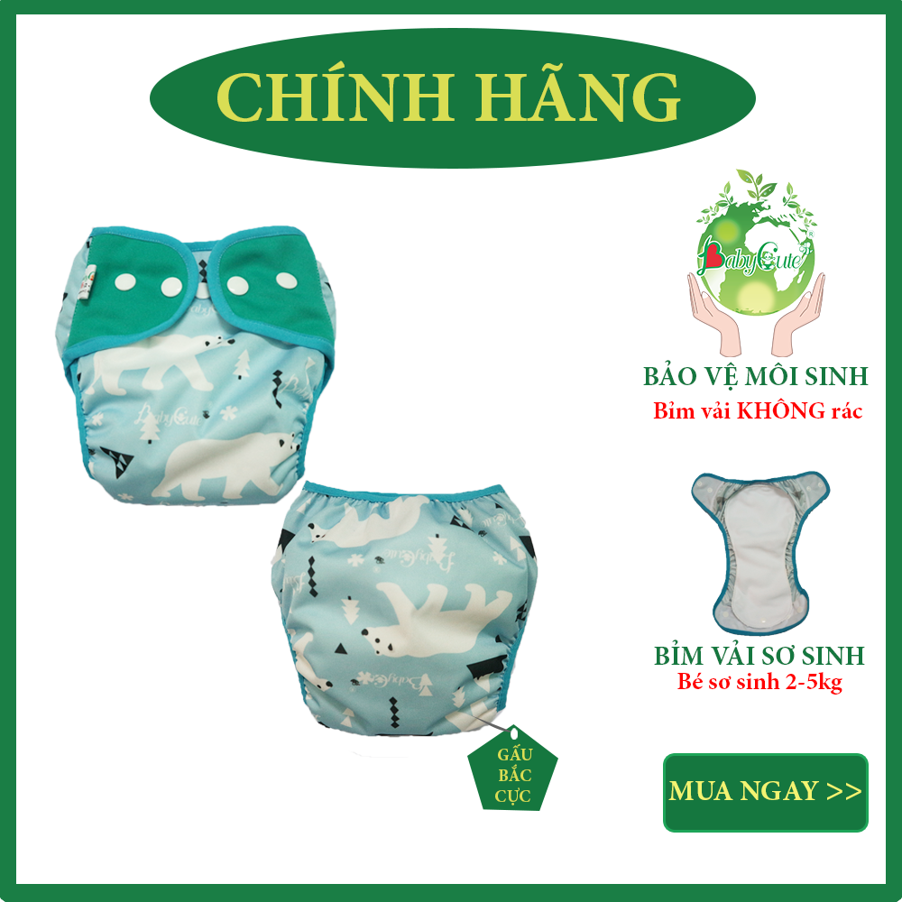 Combo 3 bộ tã vải Sơ sinh BabyCute size SS - Giao mẫu ngẫu nhiên