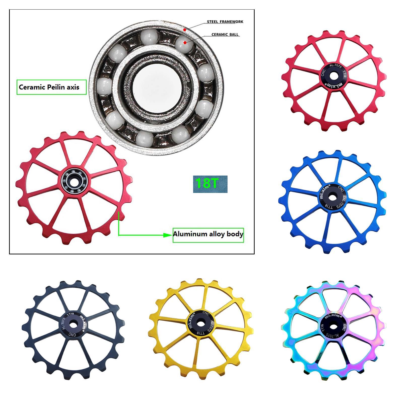 2x  Rear Derailleur, Derailleurs, Jockey  Guide Roller Pulley,Ceramic Bearings,  Road Bike Folding  Derailleur Accessories