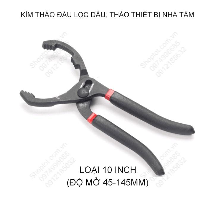 Kìm tháo đầu lọc dầu chuyên dụng, loại 10-12 inch tùy chọn (độ mở lớn 30-155mm