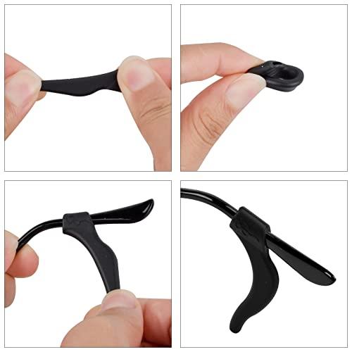 Dây đeo kính thể thao, 2 miếng giữ kính có thể điều chỉnh / 4 cặp móc chống trượt, dây đeo kính râm cho nam và nữ