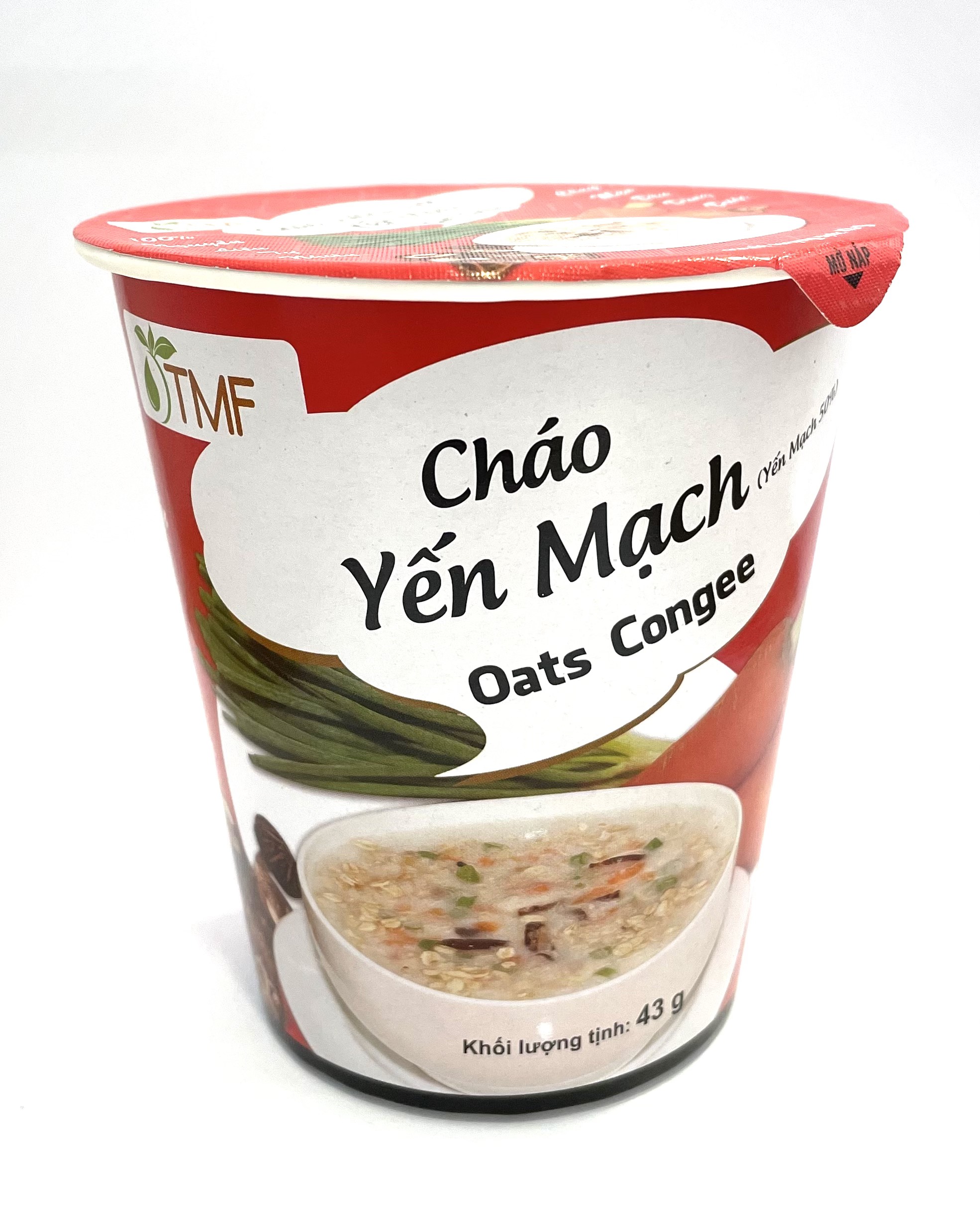 Thùng 24 ly cháo yến mạch dưỡng sinh ăn liền Tâm Minh (24 ly x 43 gam)