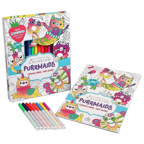 Kaleidoscope Coloring: Purrmaids, Llamacorns, and More!