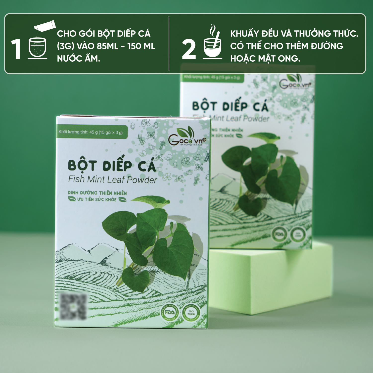 Bột diếp cá nguyên chất Goce - 45g ST