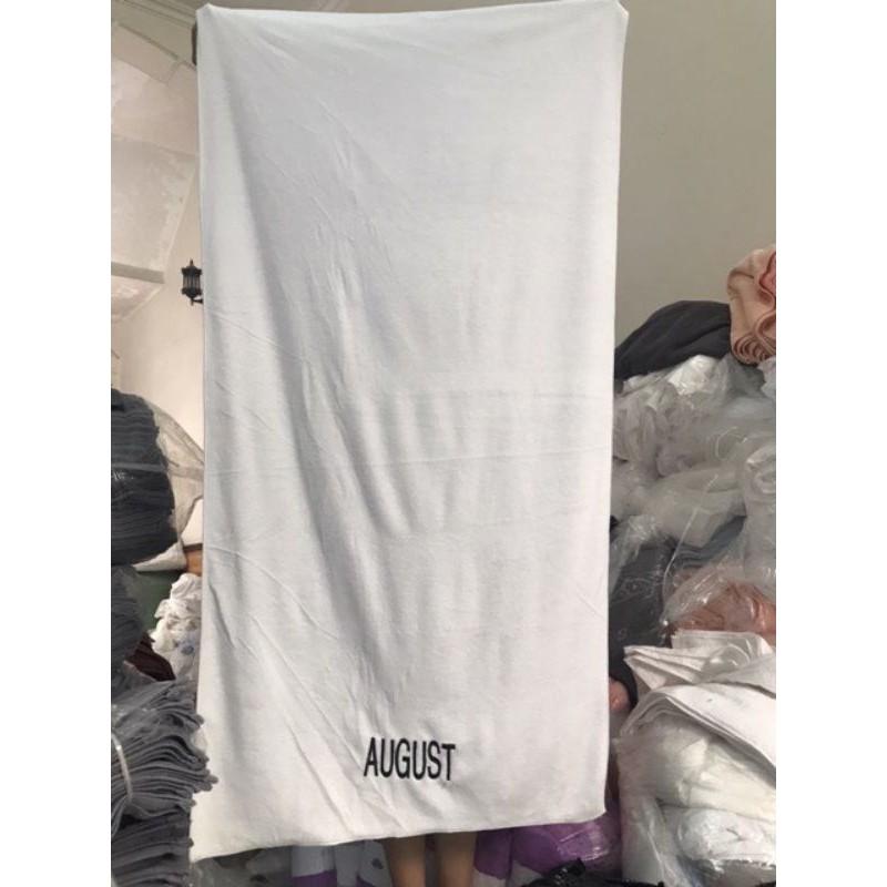 Khăn tắm 100% cotton thêu 12 tháng KT 70x140cm