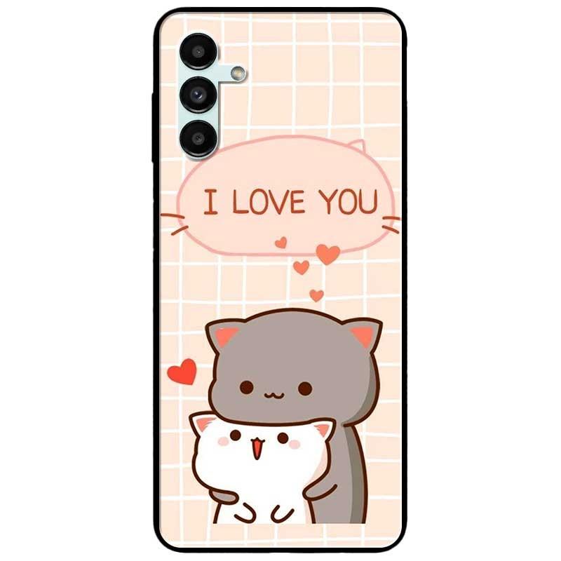 Ốp lưng dành cho Samsung A13 5G - Samsung A33 5G - Hai Chú Mèo Ôm I Love U