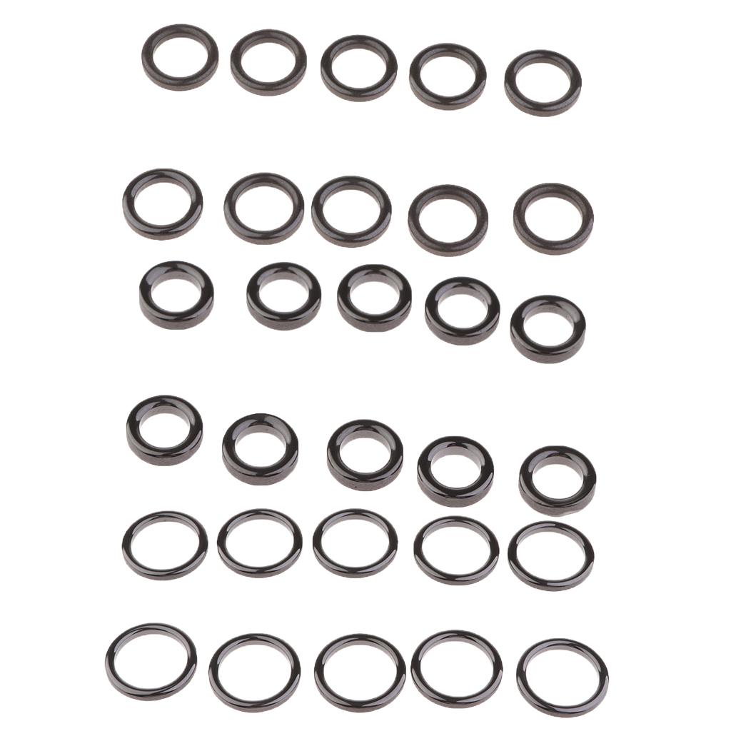 10pcs Fishing Rod Guides Ring DIY Pole Tip Top Repair Rods Guide Eye Ring