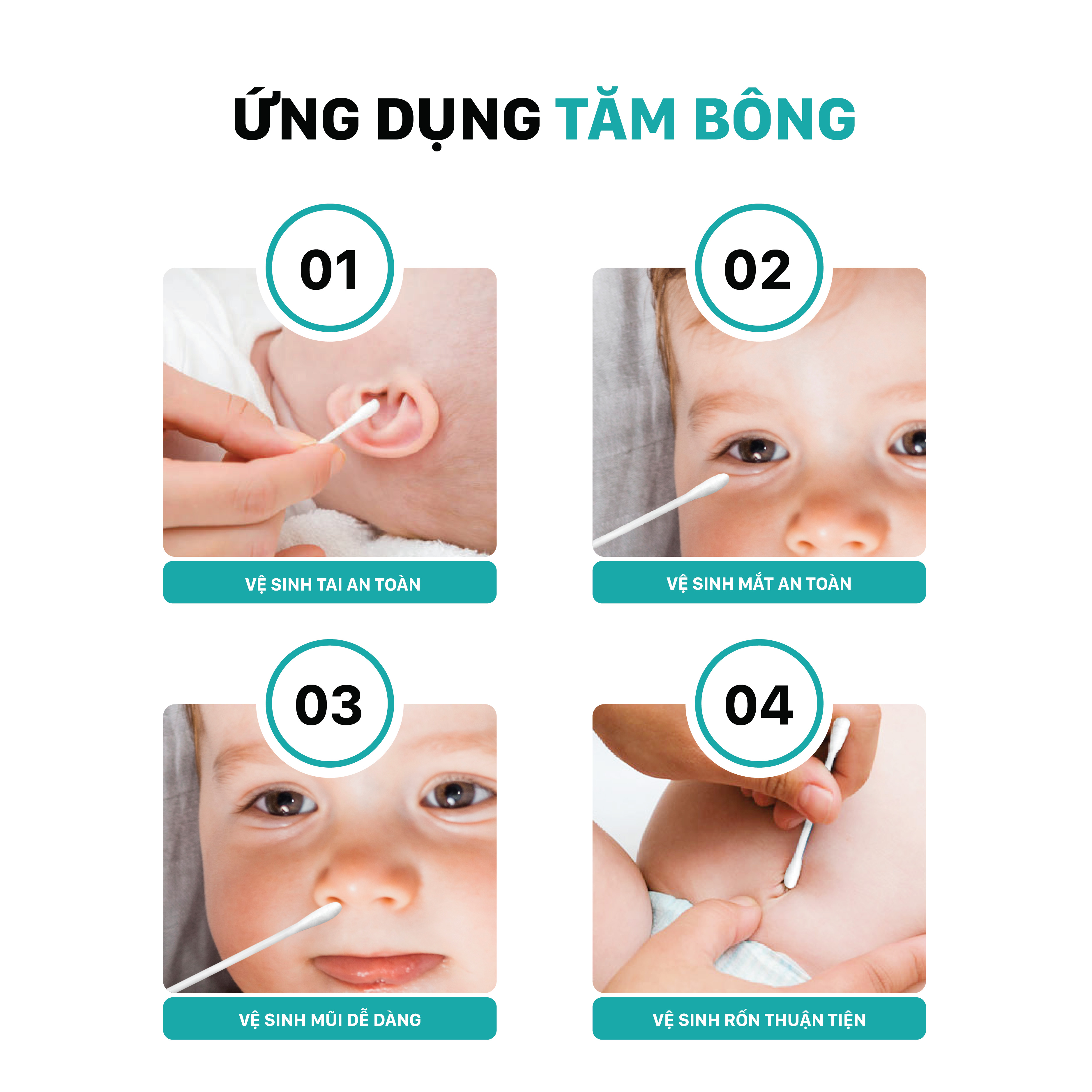 Combo 03 Hũ xoay trẻ em 200 que giấy Niva BHP1