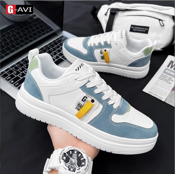 Giày Sneaker Nam Đế Bằng Đẹp Phong Cách Trẻ Trung Năng Động Đi Học Đi Chơi Đều Đẹp AVI - 260