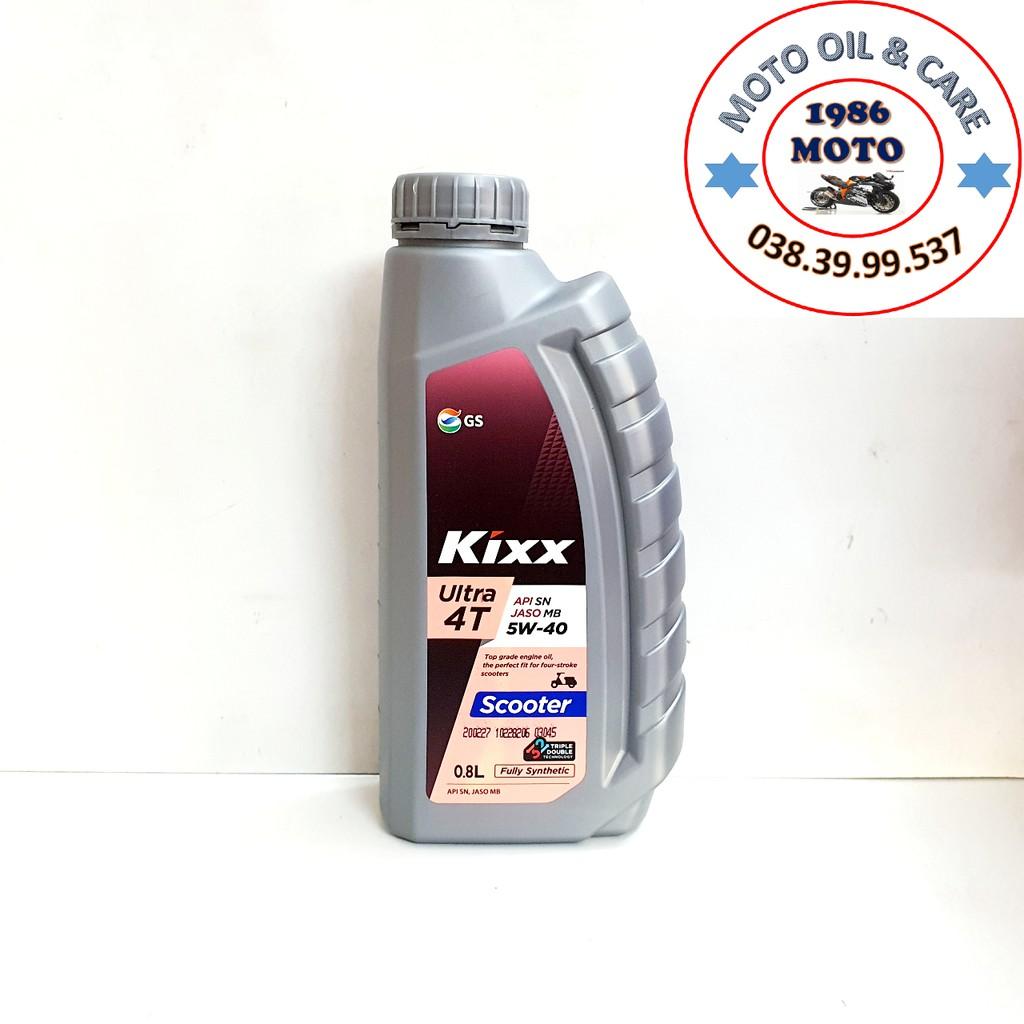 Nhớt Kixx Ultra Scooter 5W40 Tổng Hợp 100% Cho Xe Tay Ga Cao Cấp 800ML