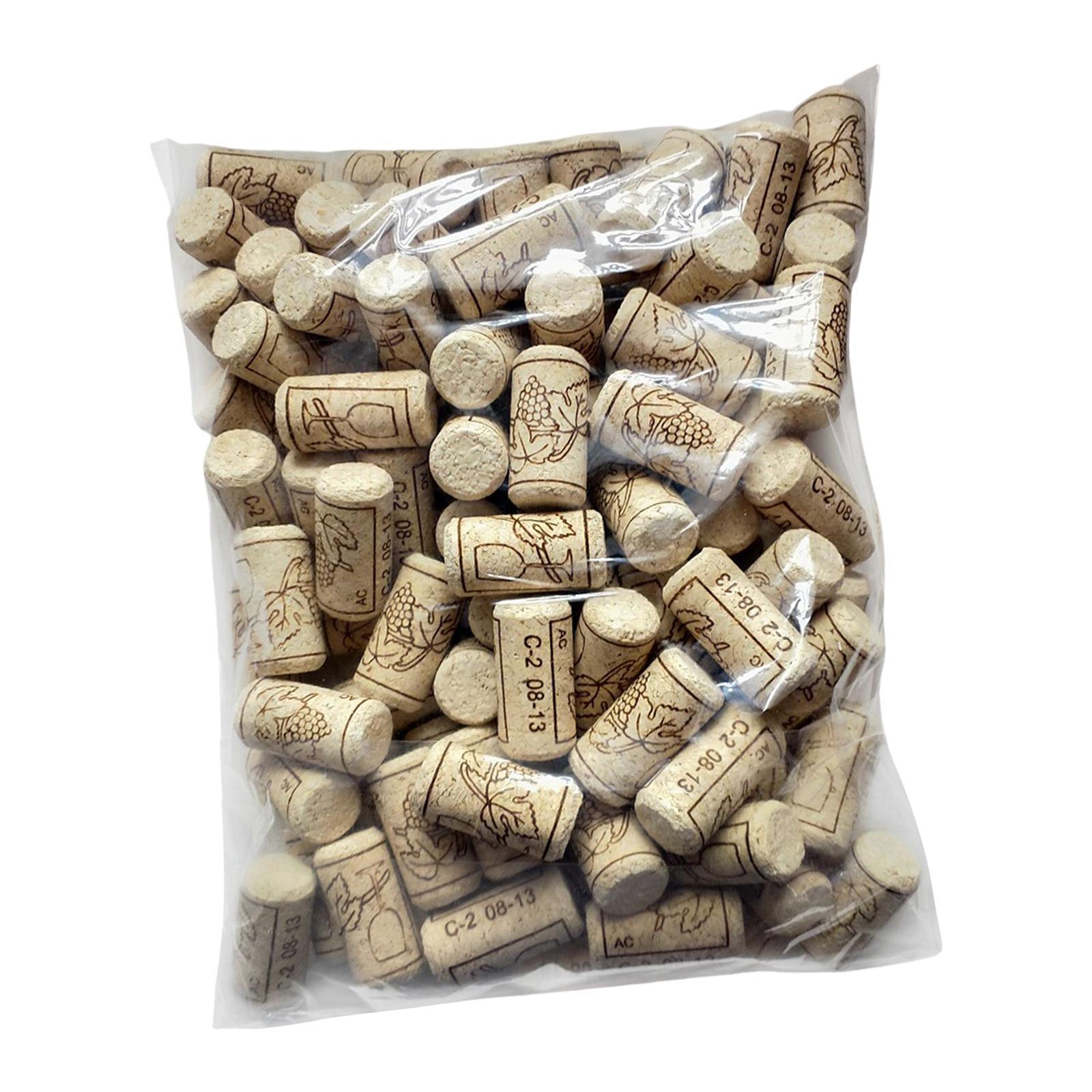 100Pcs Wooden Bottle Stopper Cork Plug Stoppers for Bottles