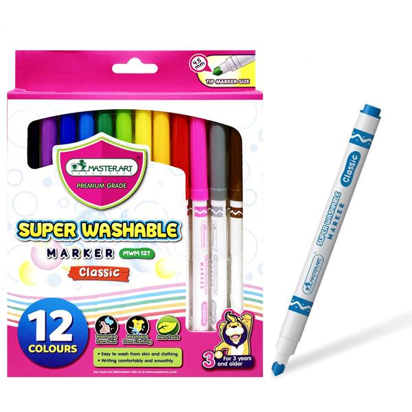 Hộp 12 Bút Lông Màu Xóa Được Màu Classic - Masterart