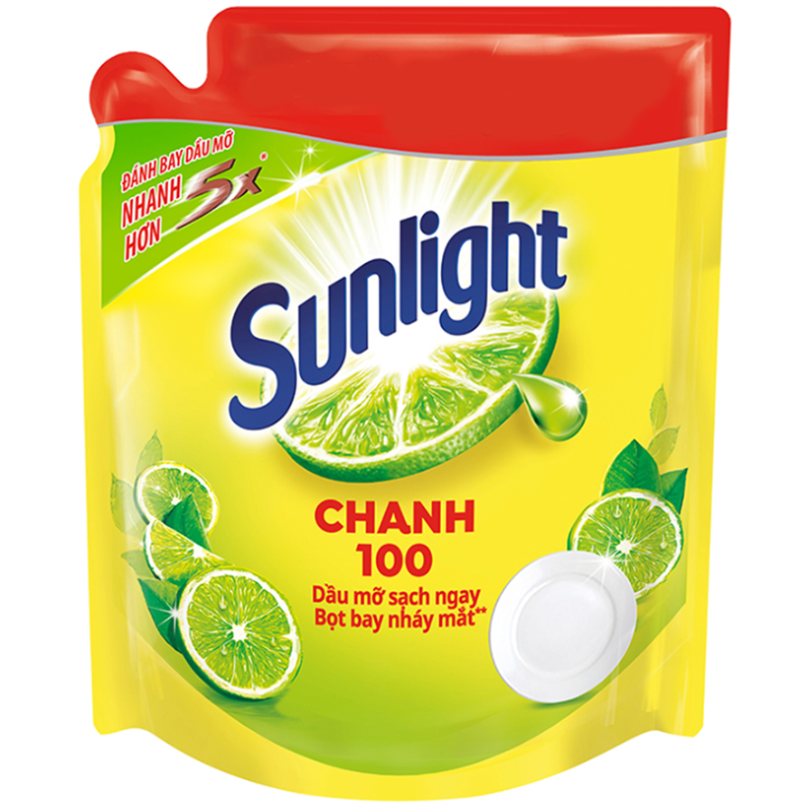 Nước Rửa Chén Sunlight Chanh Công Nghệ Mới Dạng Túi