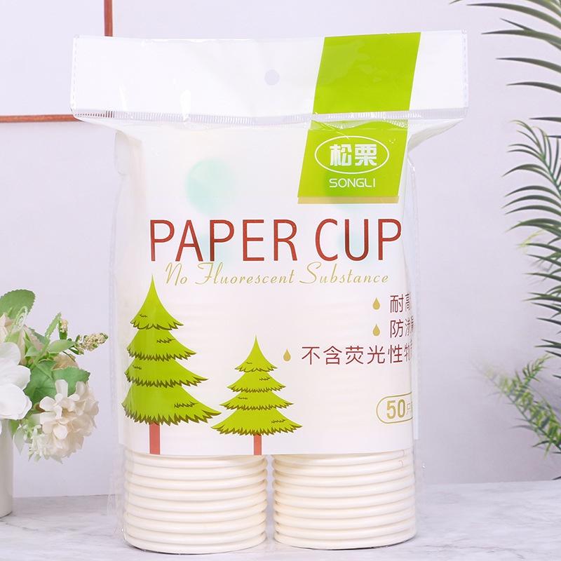 Cốc giấy nhỏ trắng uống nước dùng 1 lần 100ml 120ml có túi ZIP Cao Cấp