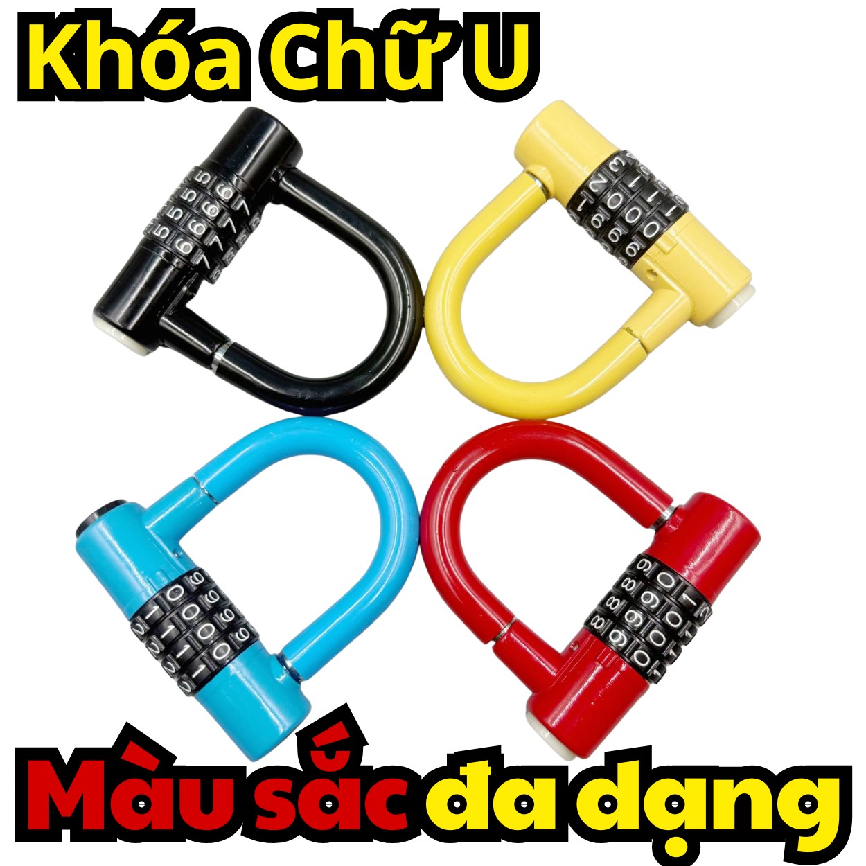 Ổ Khoá Mật Mã 4 Số Chữ U Mini D Danido – Chống Trộm Hiệu Quả, Bảo Mật Cao, Thay Đổi Mật Khẩu Linh Hoạt