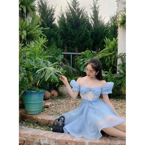 ĐẦM LỤA XOÈ TAY PHỒNG CÔNG CHÚA