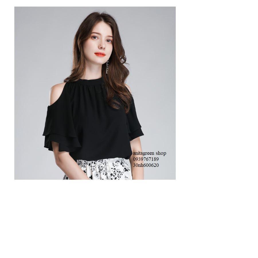 Nh60-0620-ÁO KIỂU KHOÉT VAI BÈO