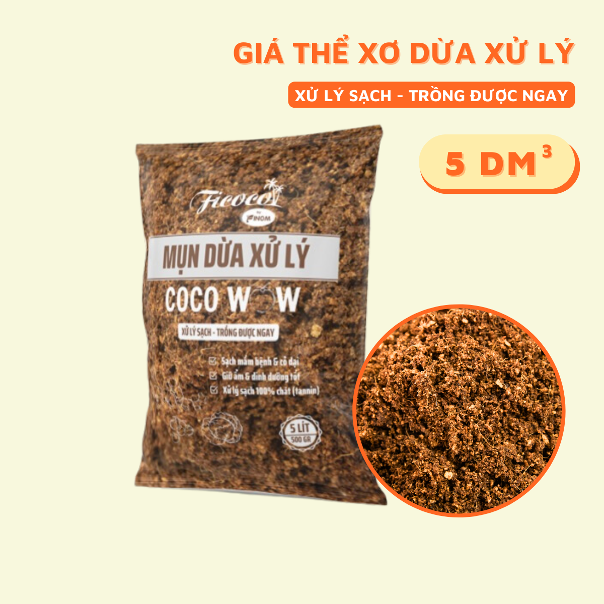 Giá Thể Xơ Dừa Cao Cấp Coco Wow