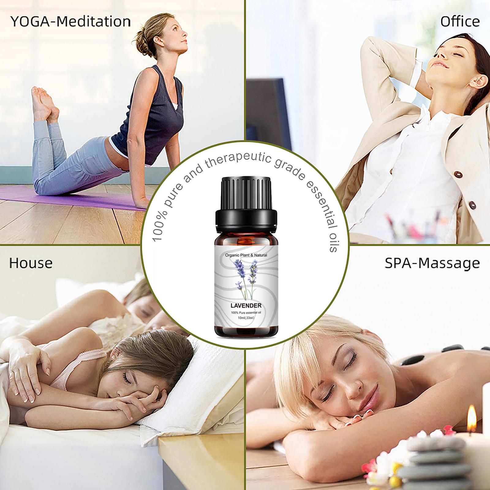 8 chai tinh dầu nguyên chất & tự nhiên 10ml, dành cho máy xông tinh dầu
