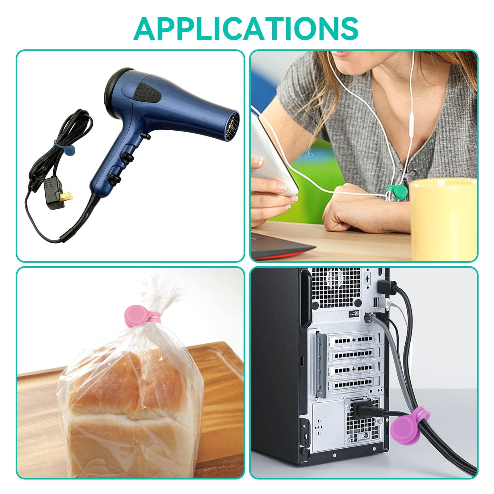 12 mảnh cáp từ tính TIES có thể tái sử dụng 11 cm Magnet Magnet Magnet TIES Bộ tổ chức cáp từ tính đa chức năng để quản lý cáp và tổ chức