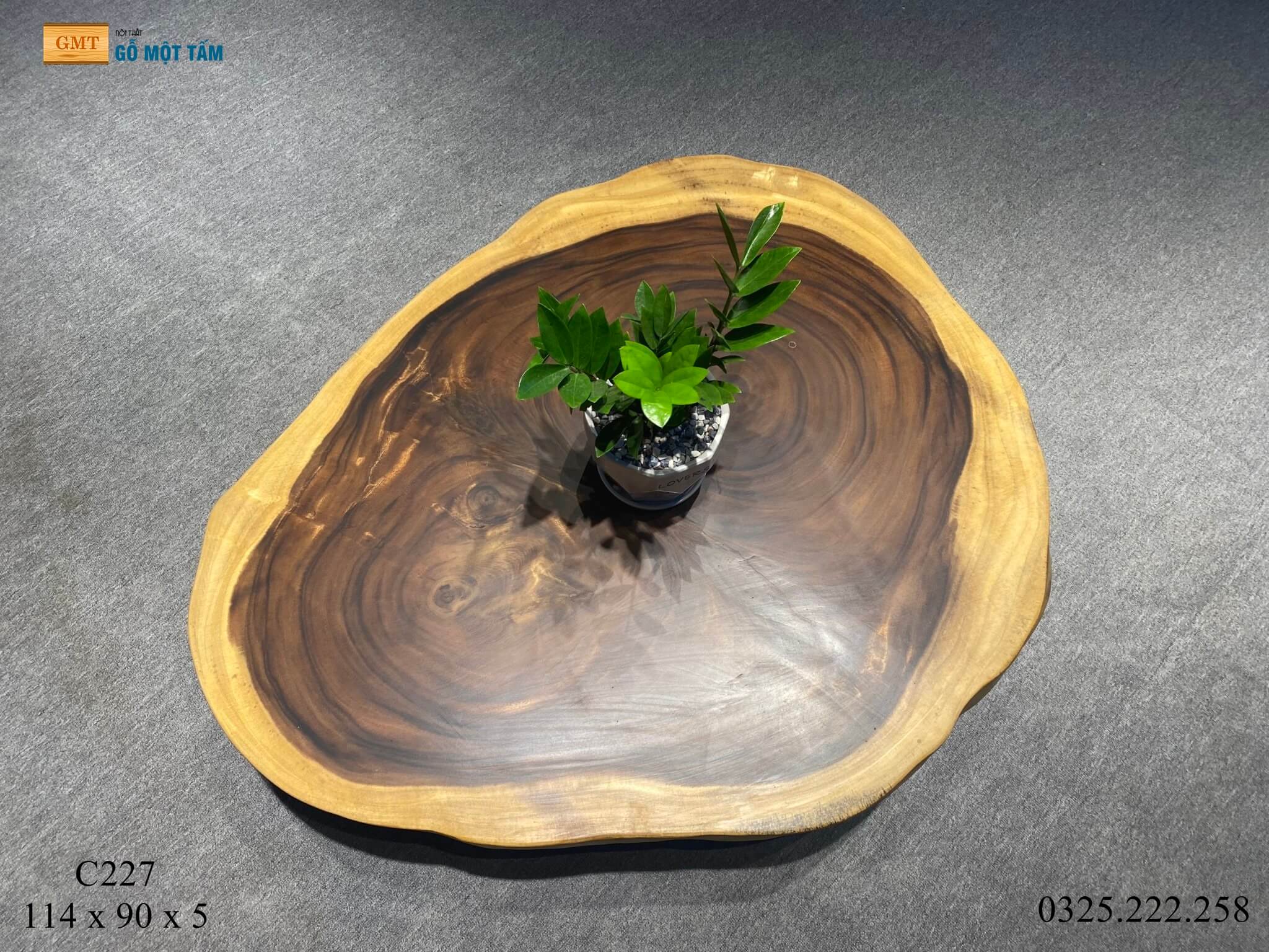 Bàn Sân Vườn Gỗ Me Tây, Bàn Cafe Gỗ Me Tây, Bàn Gỗ Me Tây Nguyên Tấm Dài 1,14m Rộng 90cm Dày 5cm