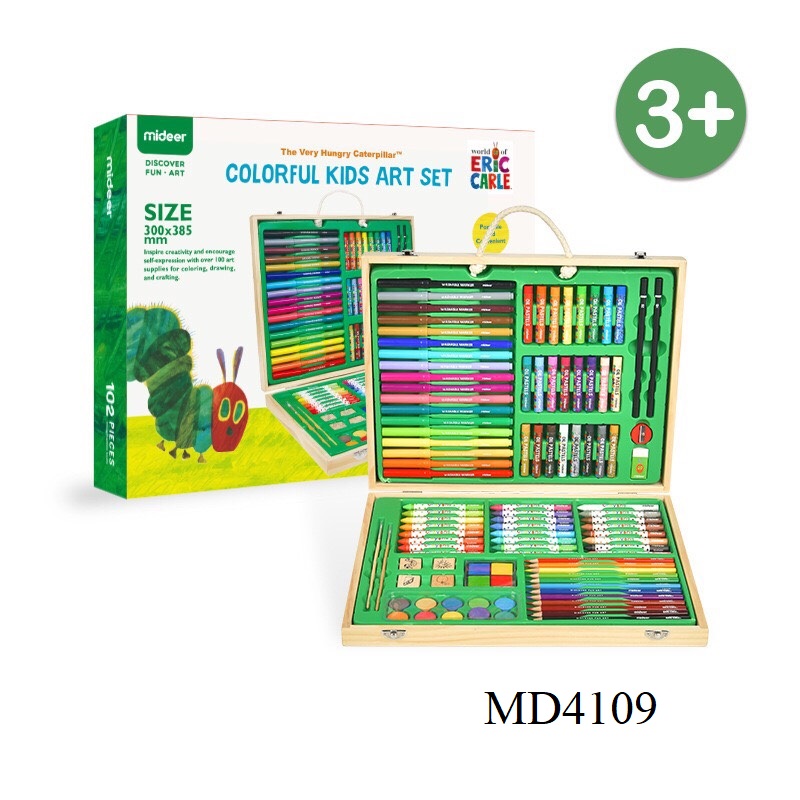 Vali màu vẽ 102 món an toàn cho bé hãng Mideer - Color Kid Art Set