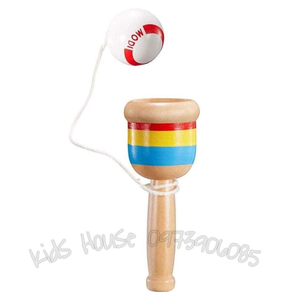 Đồ chơi Kendama tung bóng bằng gỗ giúp con tránh xa IPAD| Đồ chơi an toàn