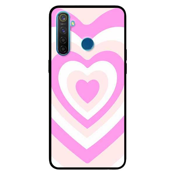 Ốp lưng dành cho Realme 5 Pro - Realme Q - Realme C3 - Tim Cầu Vồng Trắng Hồng