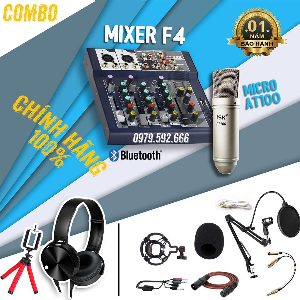 CTY MẠNH TIẾN TRỌN BỘ COMBO AT100 + MIXER F4 + FULL PHỤ KIỆN(Bảo Hành 12 Tháng)