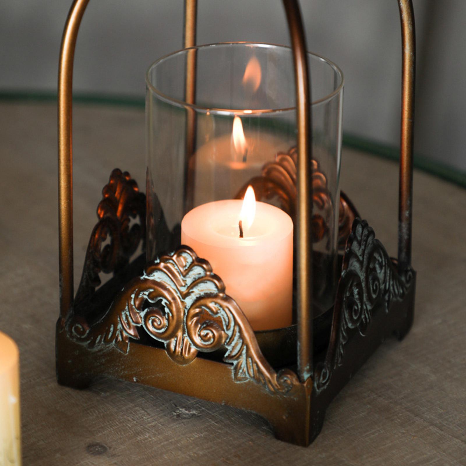 Retro Candle Holder Bird Cage Wedding New Year Party Ornament