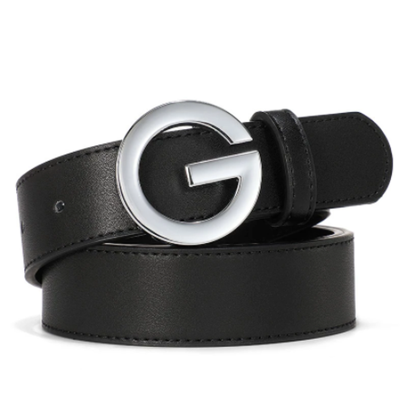 3.5Cm Rộng Và Chất Lượng Cao Thiết Kế Sang Trọng Nữ Thắt Lưng Nam Vàng Bạc Cổ Điển G Dây In Chữ dây Da Tặng