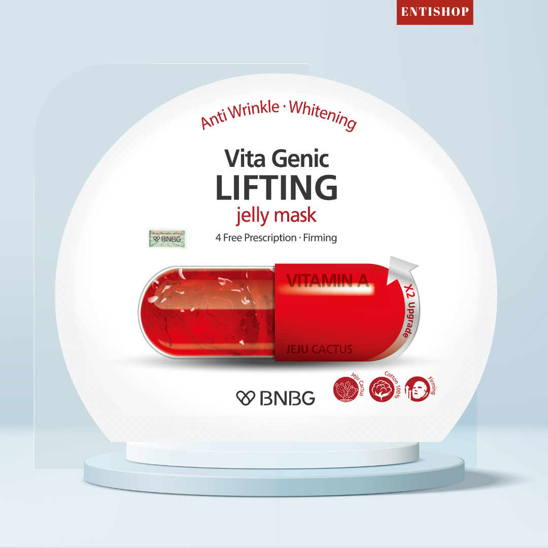 Combo 10 mặt nạ giấy nâng cơ, hỗ trợ giảm nếp nhăn BNBG Vita Genic Lifting Jelly Mask 30mlx10