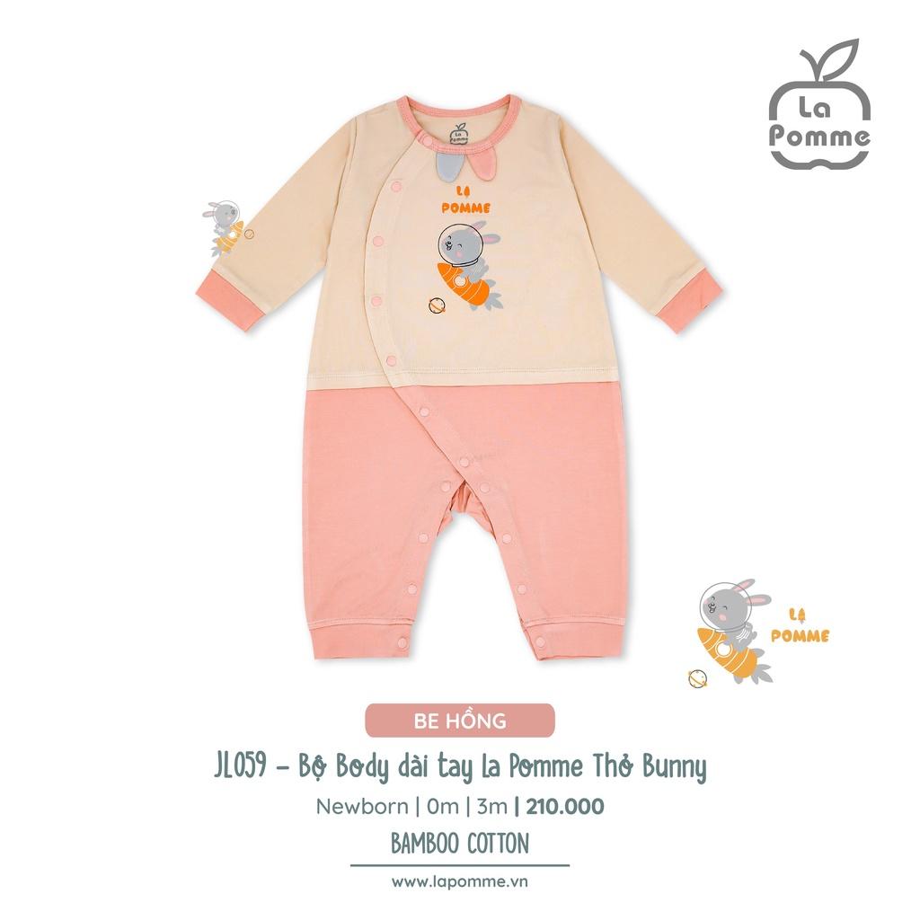 JL059 Body dài tay La Pomme Thỏ Bunny - Be Hồng