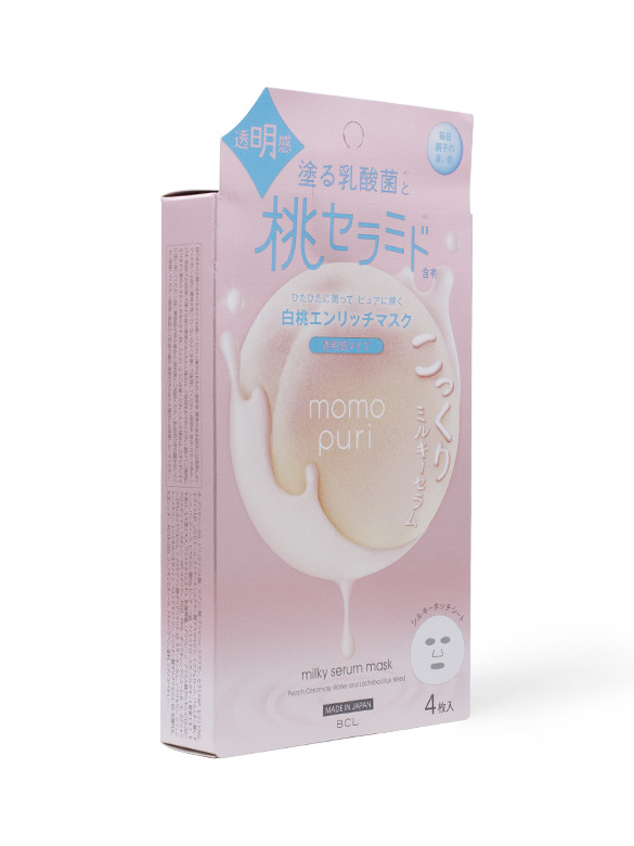 Mặt Nạ Tinh Chất Cô Đặc Dưỡng Ẩm Hương Đào 4 miếng Momopuri Milky Serum Mask