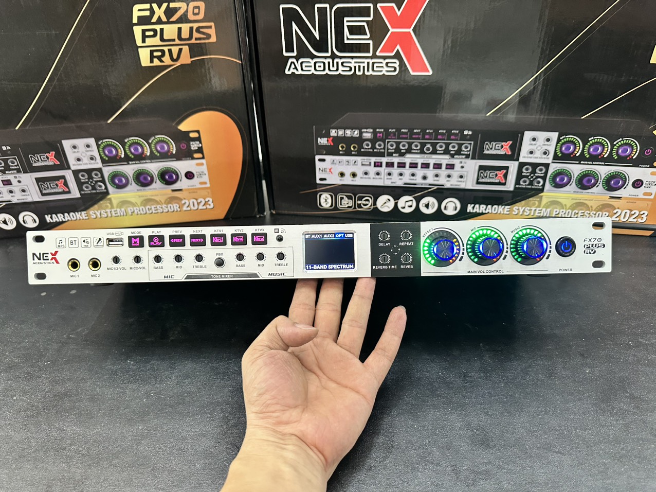 Vang cơ Lai Số Nex FX70 Plus - Vang cơ thế hệ mới tích hợp 3 chế độ KTV karaoke chuyên nghiệp - Hàng Nhập Khẩu