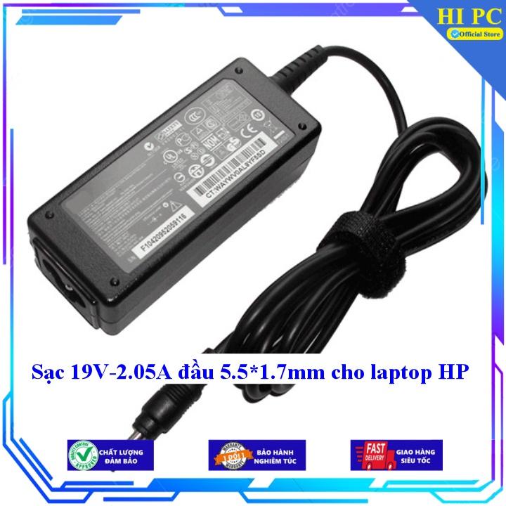 Sạc 19V-2.05A đầu 5.5*1.7mm cho laptop HP - Kèm Dây nguồn - Hàng Nhập Khẩu