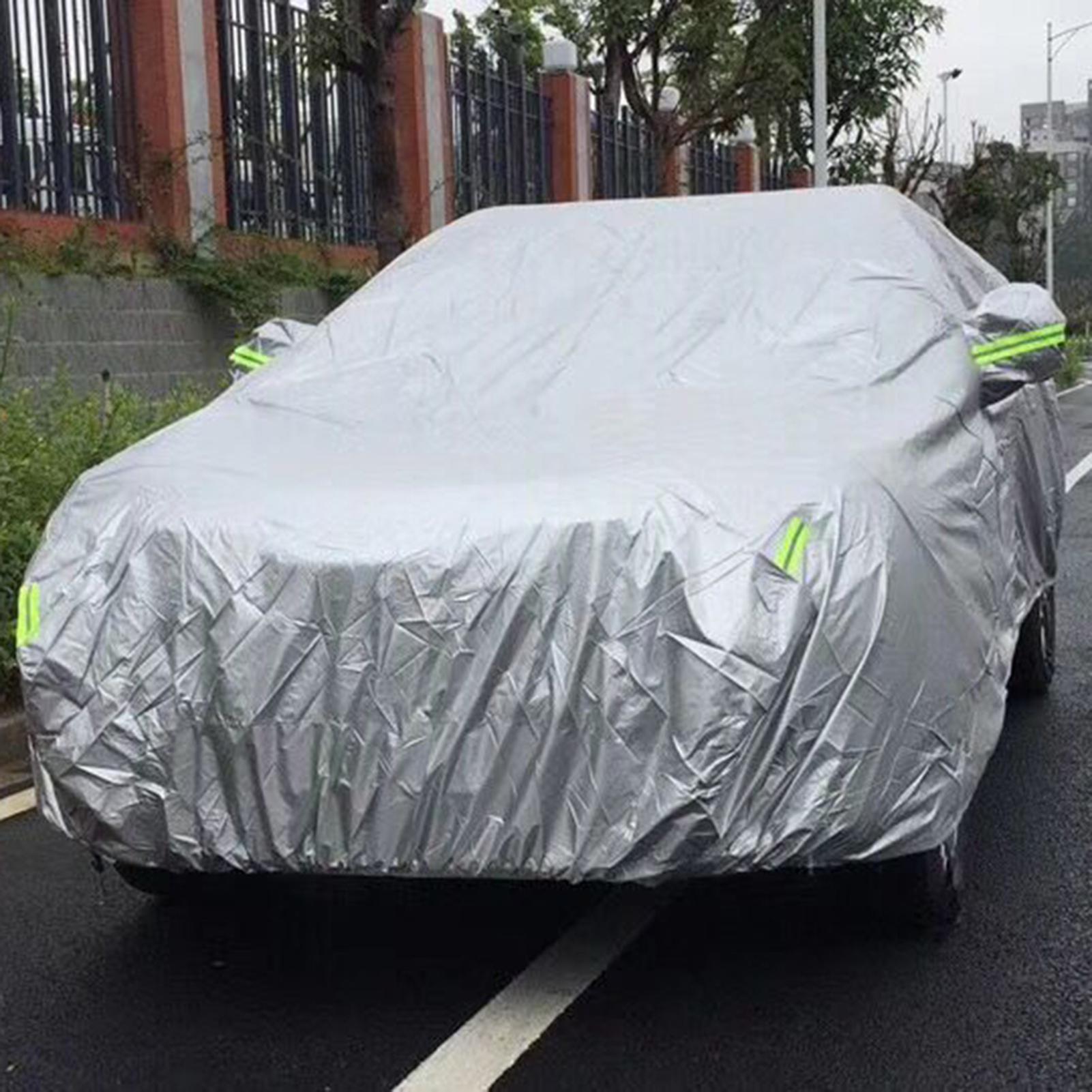 Sedan Car Cover Waterproof All Weather Outdoor Car Cover UV Protection Windproof Full Car Cover Universal