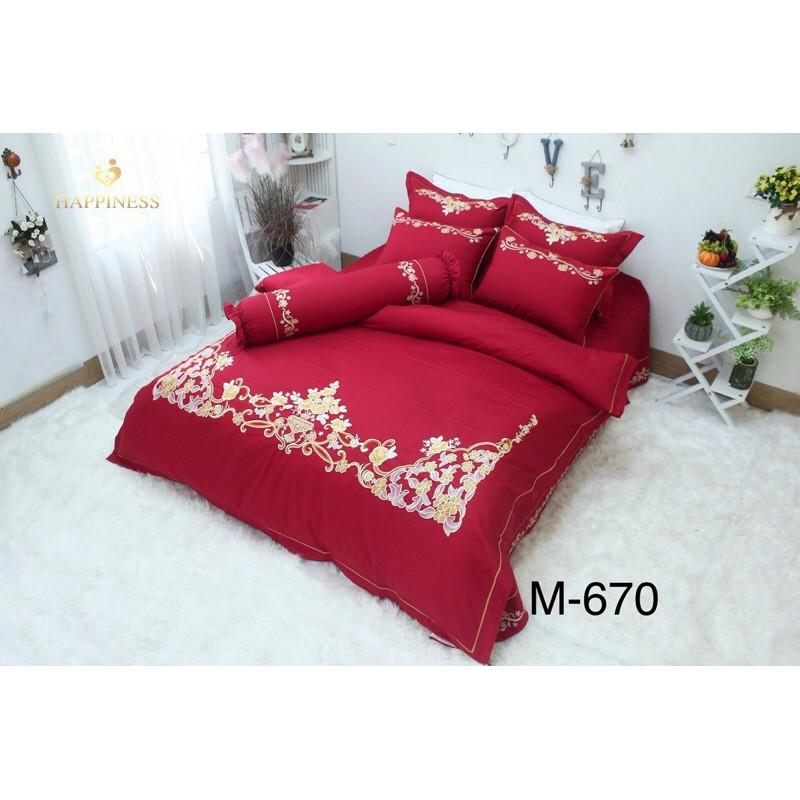 Bộ chăn ga gối trần bông Hapiness 7 món