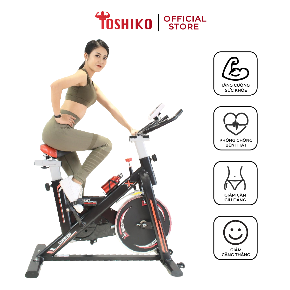 Xe đạp tập thể dục tại nhà Toshiko X8 - giúp tăng cơ hiệu quả