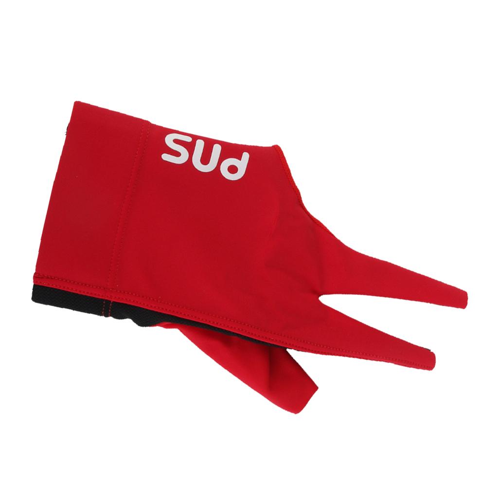 2Pcs Men Women Elastic 3 Fingers Gloves Left Hand for Billiard Pool Snooker Cue Sports