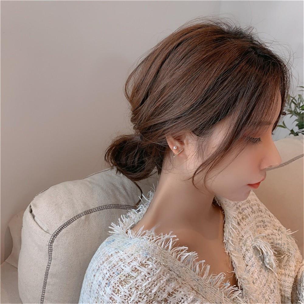 Bông tai giọt nước đính đá phong cách Hàn Quốc