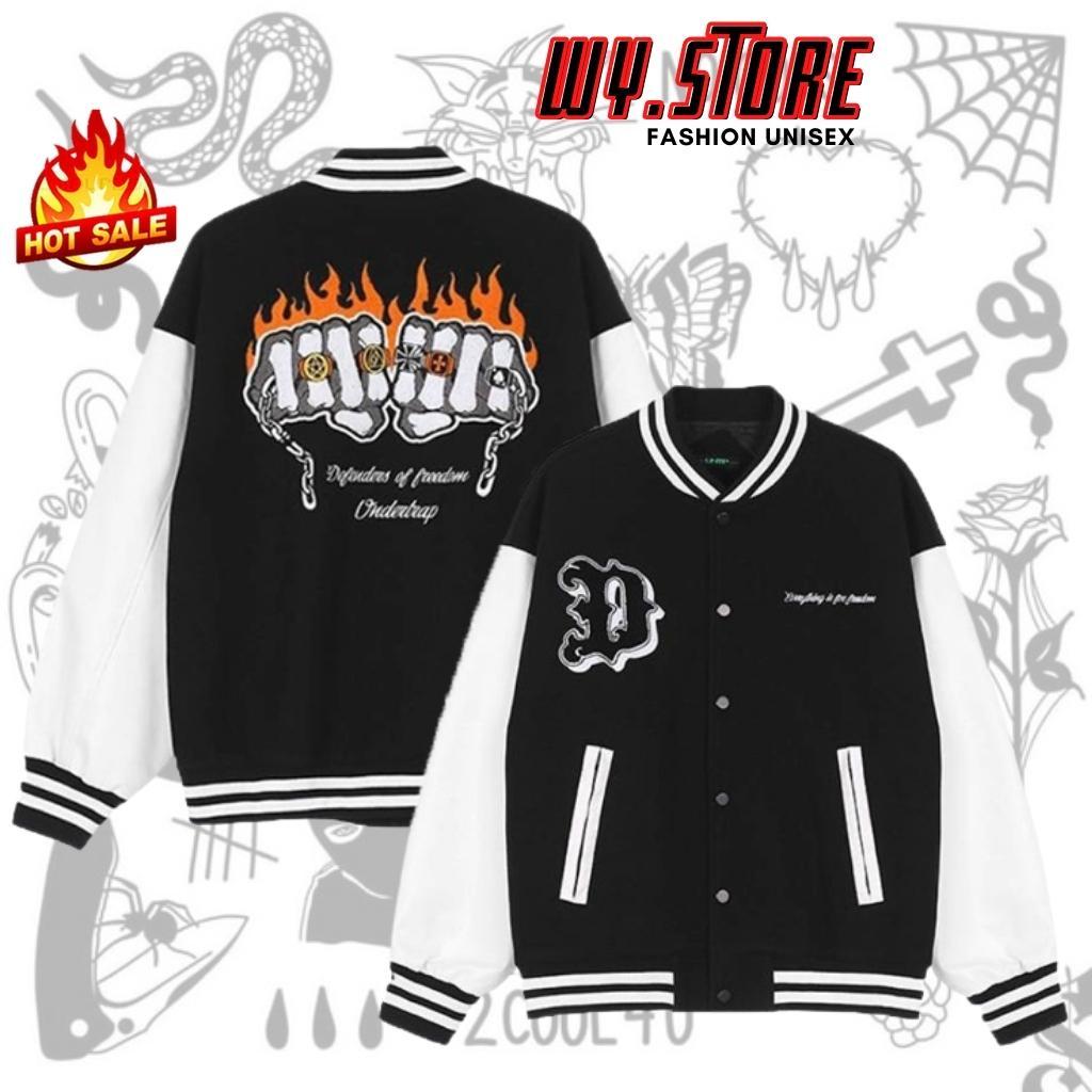 Áo khoác Bomber Cardigan IN CHỬ Đ Phối Bo TRẮNG , MẪU MỚI MÙA HÈ 2022