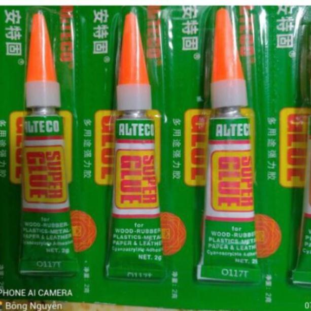 VỈ Keo siêu dính đa năng super glue 2g keo vỏ xanh lá