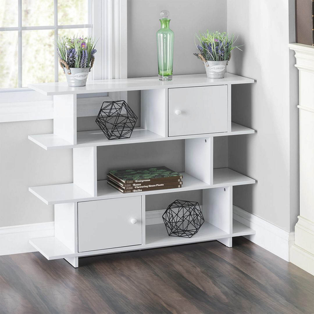 Kệ sách gia đình từ gỗ công nghiệp MDF màu xanh SMLIFE Bucksworth