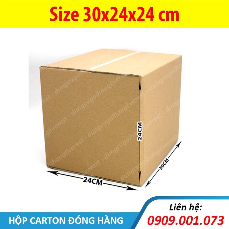 Hộp giấy P86 size 30x24x24 cm, thùng carton gói hàng Everest