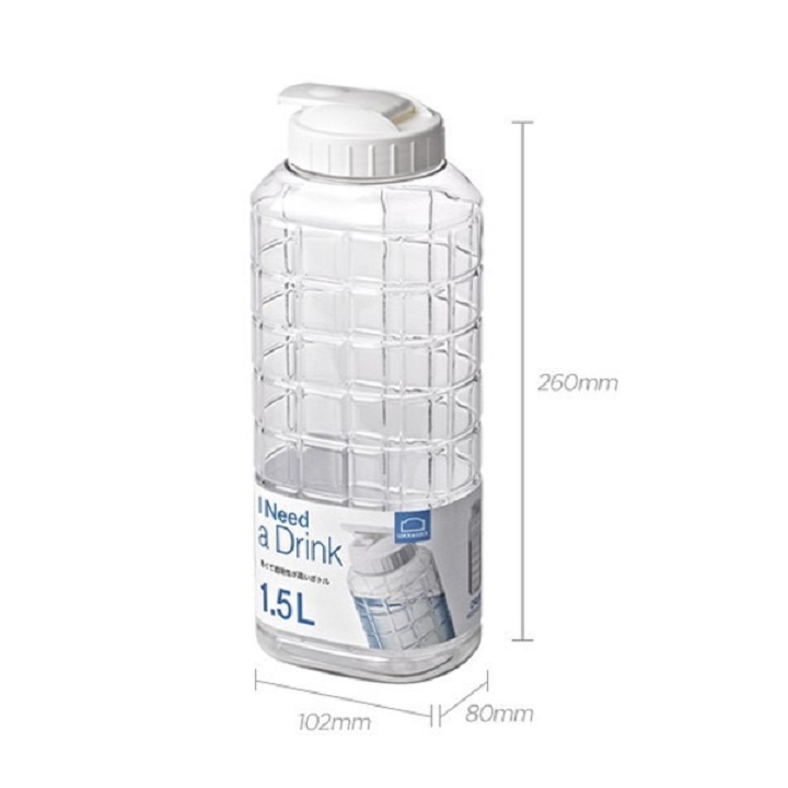 Bình nhựa L.o.c.k&amp;L.o.c.k 1.5L Chuyên dụng đựng nước trong tủ lạnh