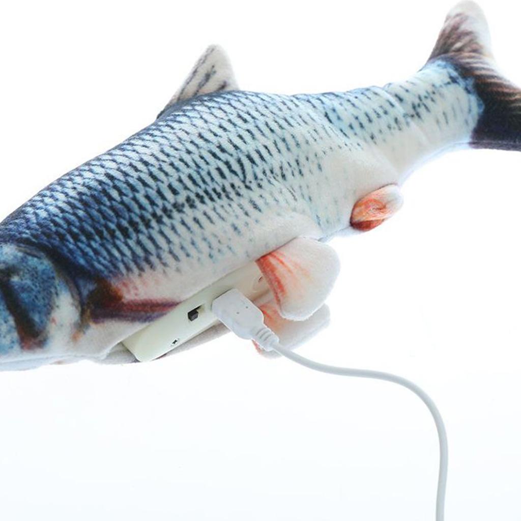 3x Pet Cat Toy Electric Simulation  Toys For Pet Interactive Grass Carp