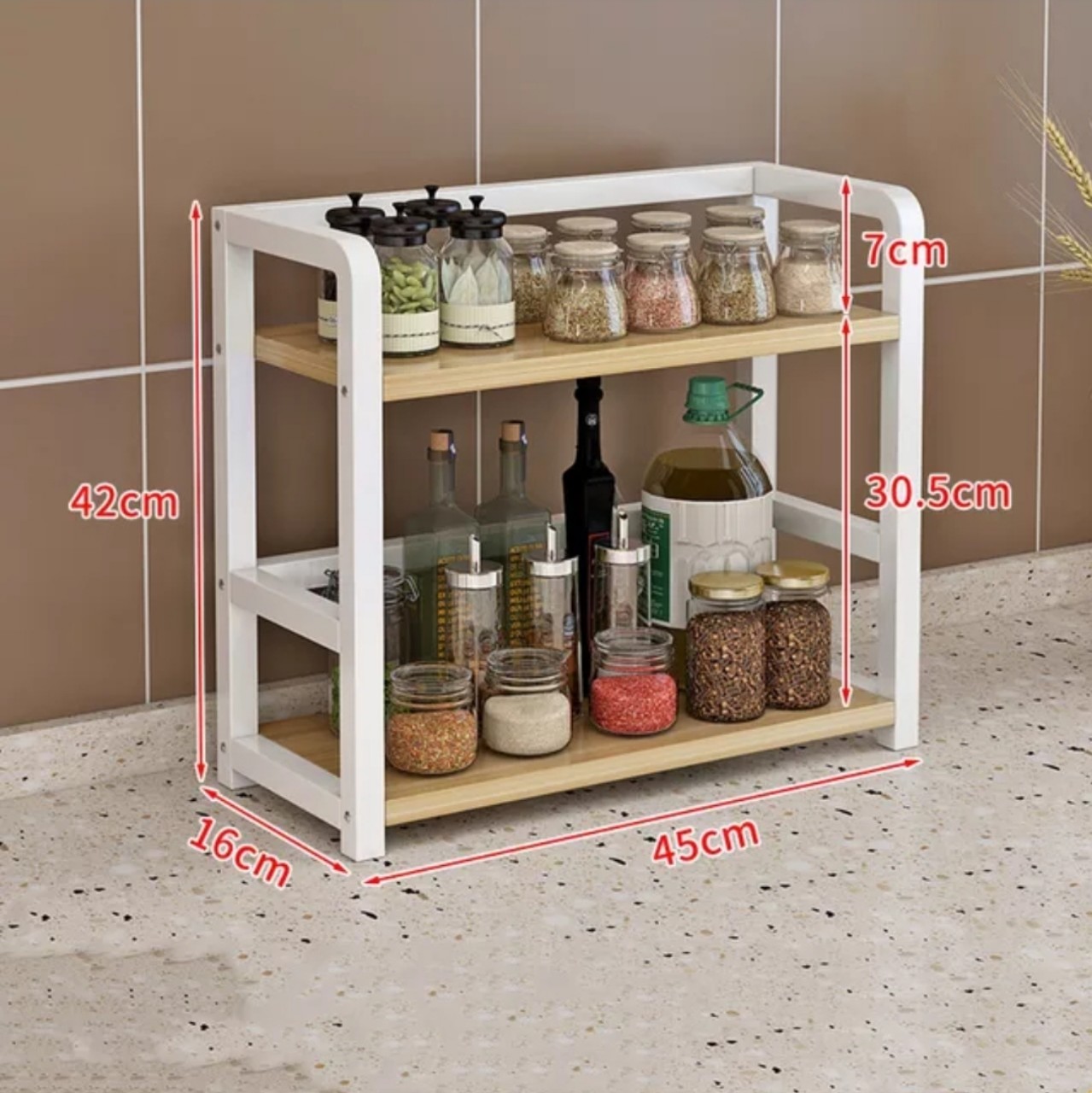 Kệ Gia Vị Để Bàn Cho Phòng Bếp Ngăn lắp. GM04