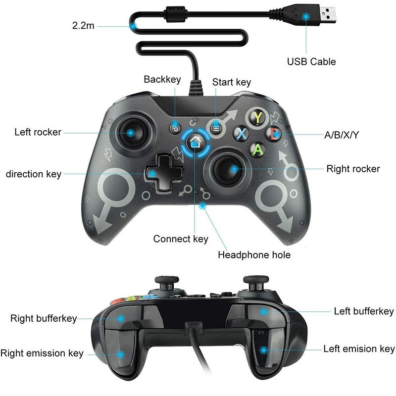 Gamepad N1 - cho máy tính, laptop, máy game xbox one - Hàng nhập khẩu